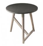 Scandi Round Side Table Grey